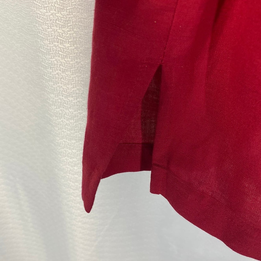 Lennie New York LNY red Linen blend Dress women sz 12 - Picture 3 of 7